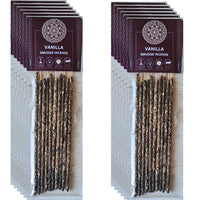 Vanilla Smudge Incense Sticks in plastic pouch, relaxing aromatic incense product