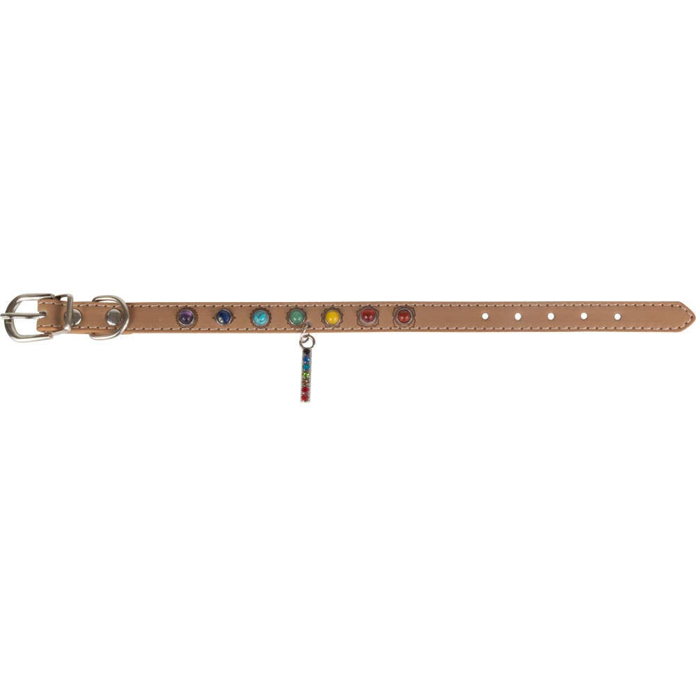 Vegan Leather Cat/Dog Collar 7 Chakras Sm Med & Lrg #11000
