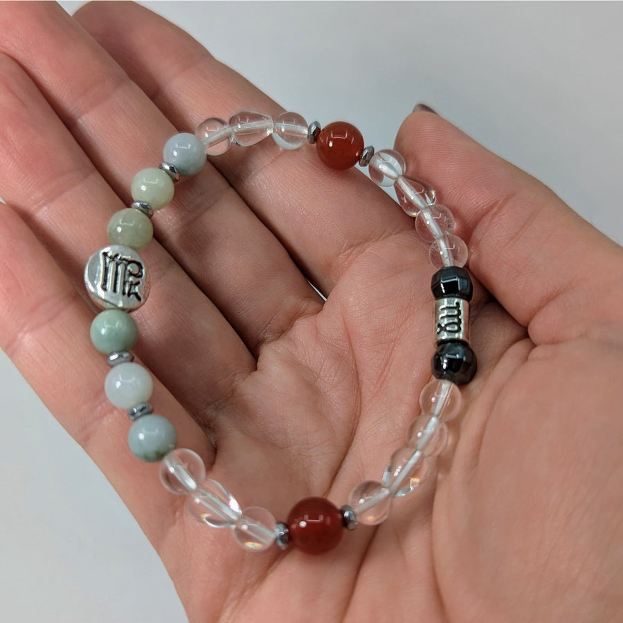Virgo Zodiac Handmade Beaded Bracelet 7’’ Astrology Sign