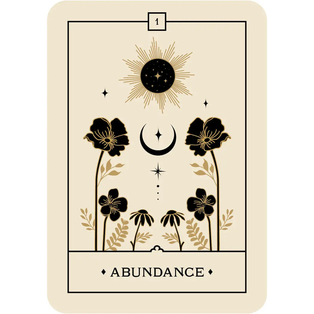 Voice of the Souls Oracle Deck by Isabelle Cerf #Q021 with moon & flowers, guided by spirit guides