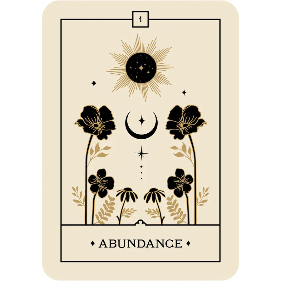 Voice of the Souls Oracle Deck by Isabelle Cerf #Q021 with moon & flowers, guided by spirit guides