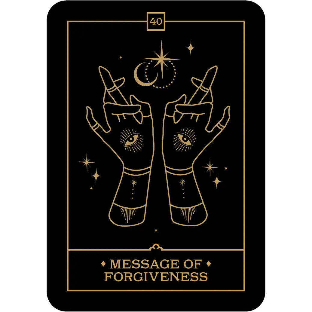Hand of Fortune with Moon and Stars from the Voice of the Souls Oracle Deck by Isabelle Cerf