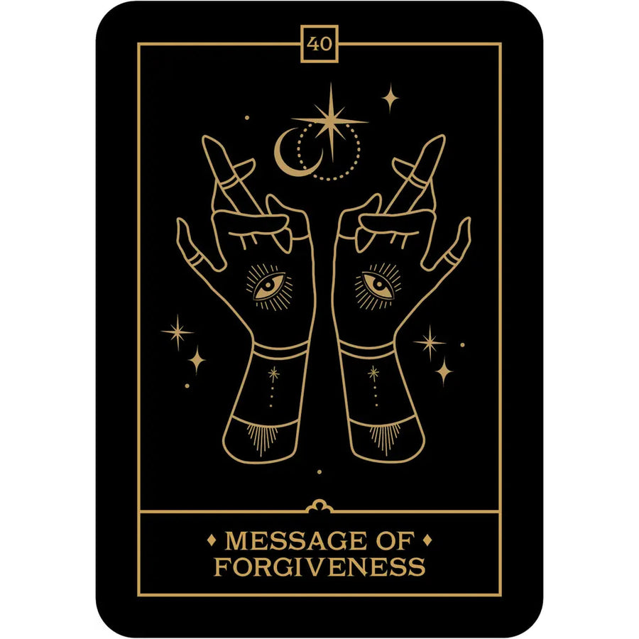 Hand of Fortune with Moon and Stars from the Voice of the Souls Oracle Deck by Isabelle Cerf