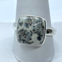 White Mosaic Jasper S.S Ring #J708 - Size: 12 - $100