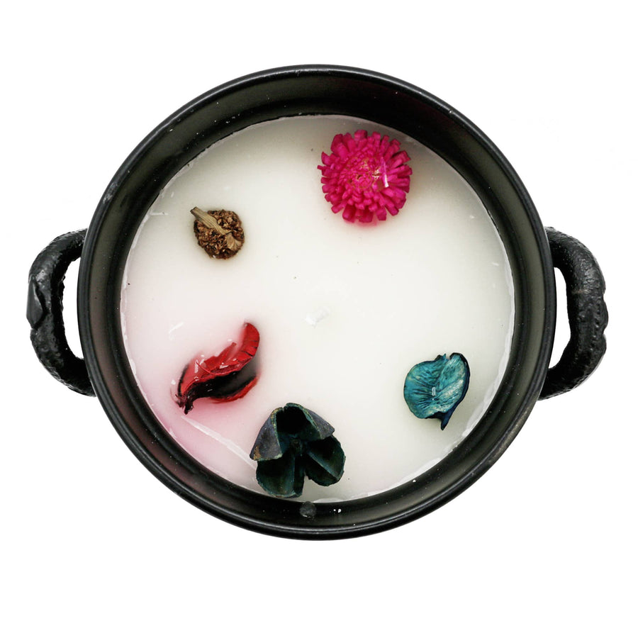 White Sage / Flower of Life Cauldron Candle (11.5 oz)