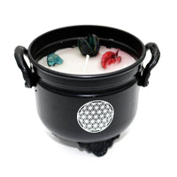 White Sage / Flower of Life Cauldron Candle (11.5 oz)