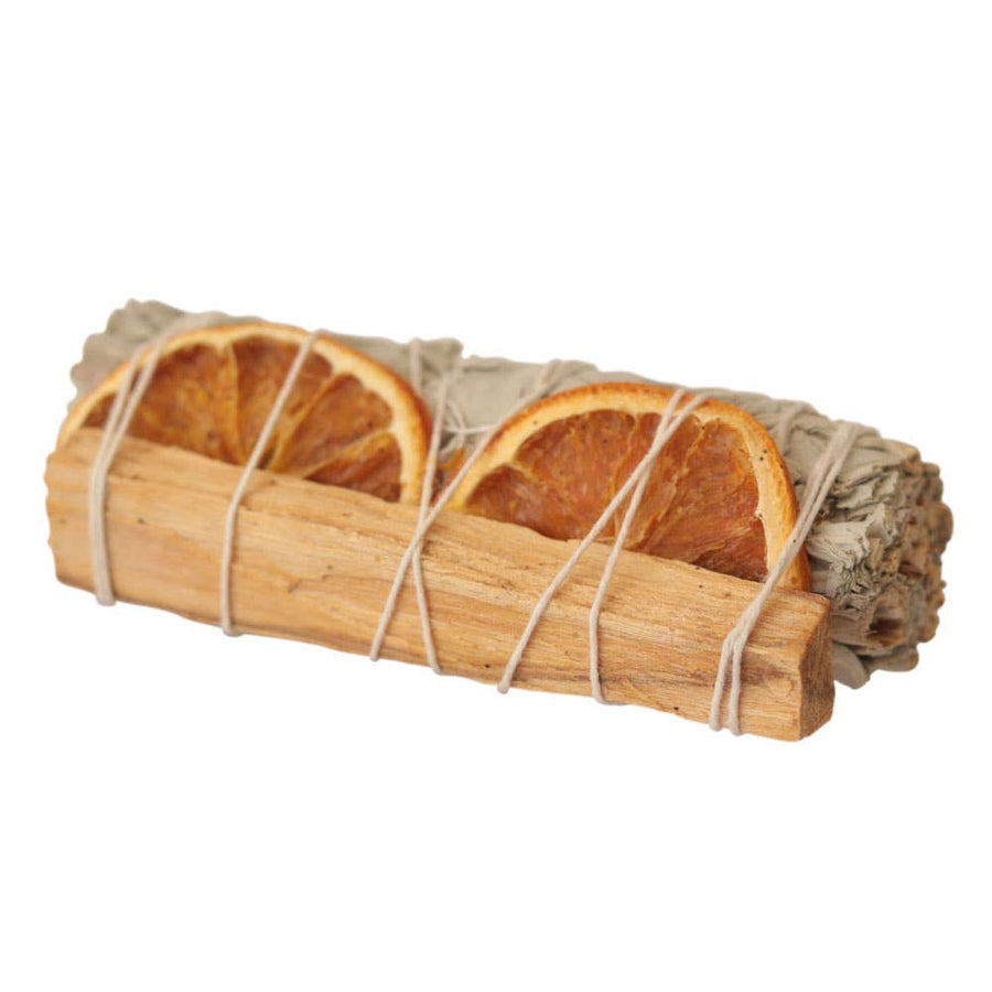 White Sage Palo Santo Bundle with Dried Orange Slices #LV9685