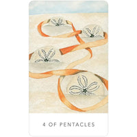 Thumbnail for Four hats on a beach with sky background, perfect accessory for White Sage Tarot #WST80