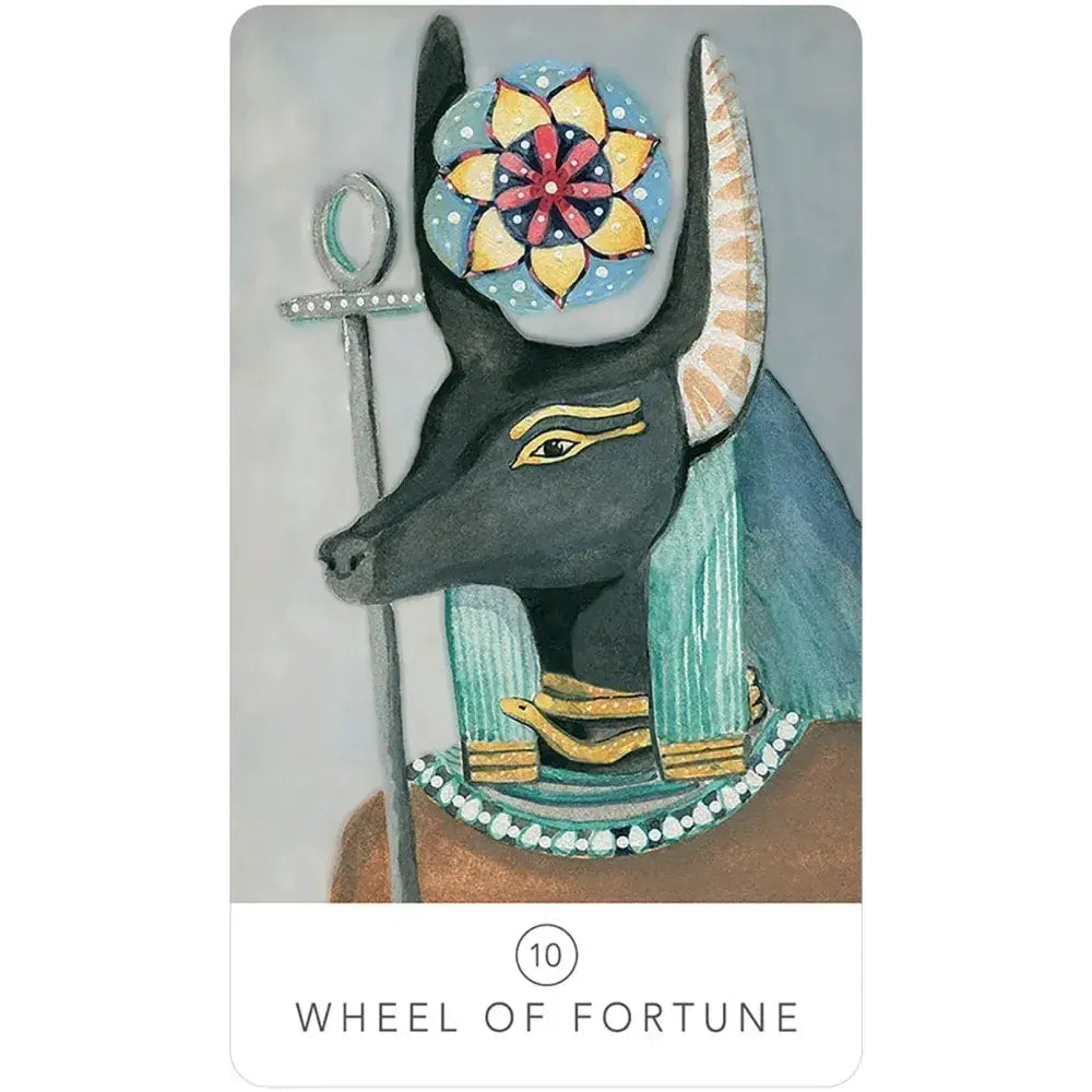 Egyptian God with Flower - White Sage Tarot card #WST80 - Unique Sage Tarot Art