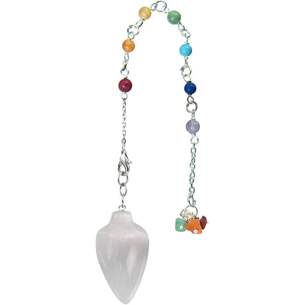 White Selenite Teardrop Pendulum #LV9163 $9.95