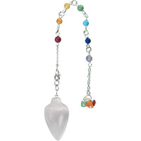 White Selenite Teardrop Pendulum #LV9163 $9.95