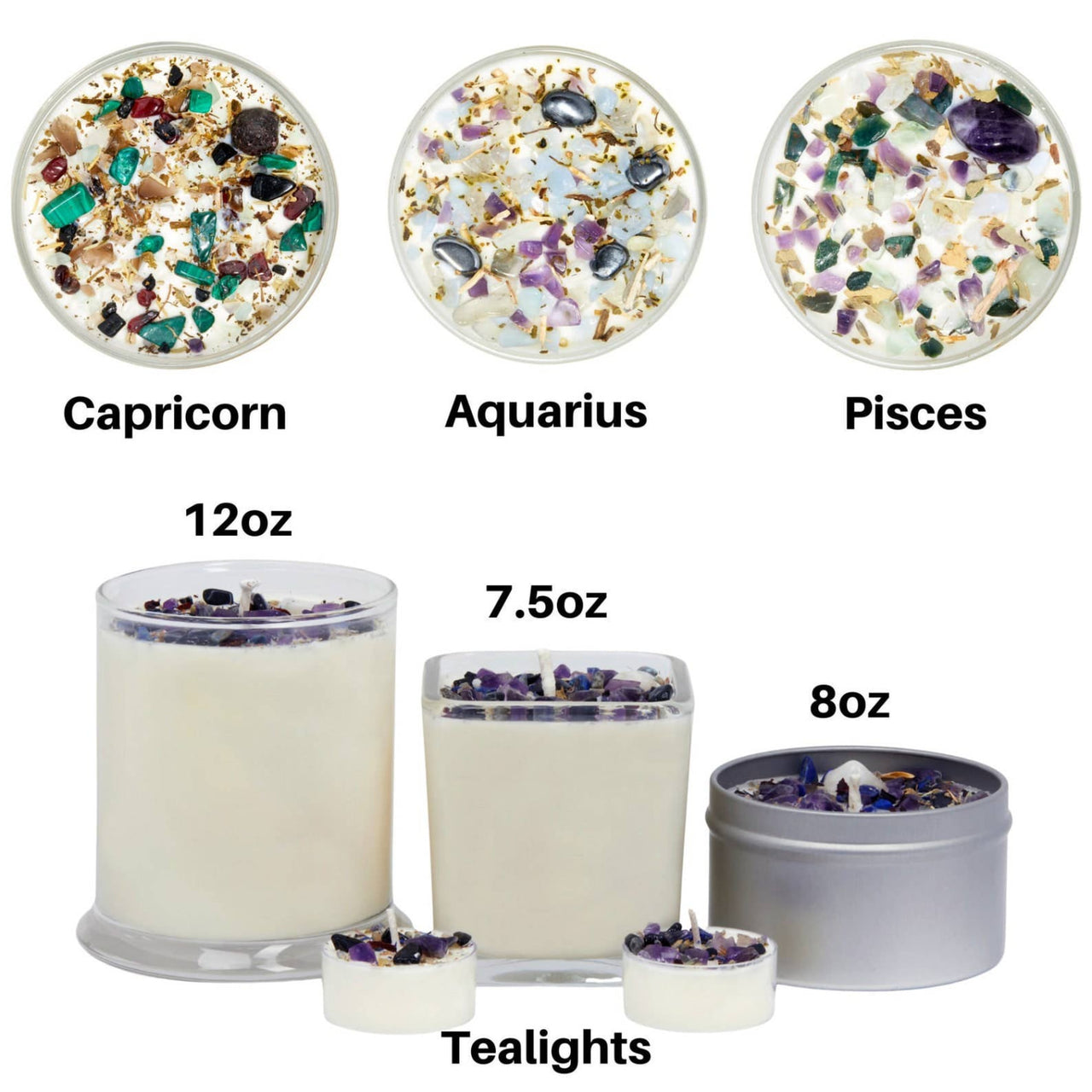 Winter Candles Holiday Candles Soy & Crystal Candles-