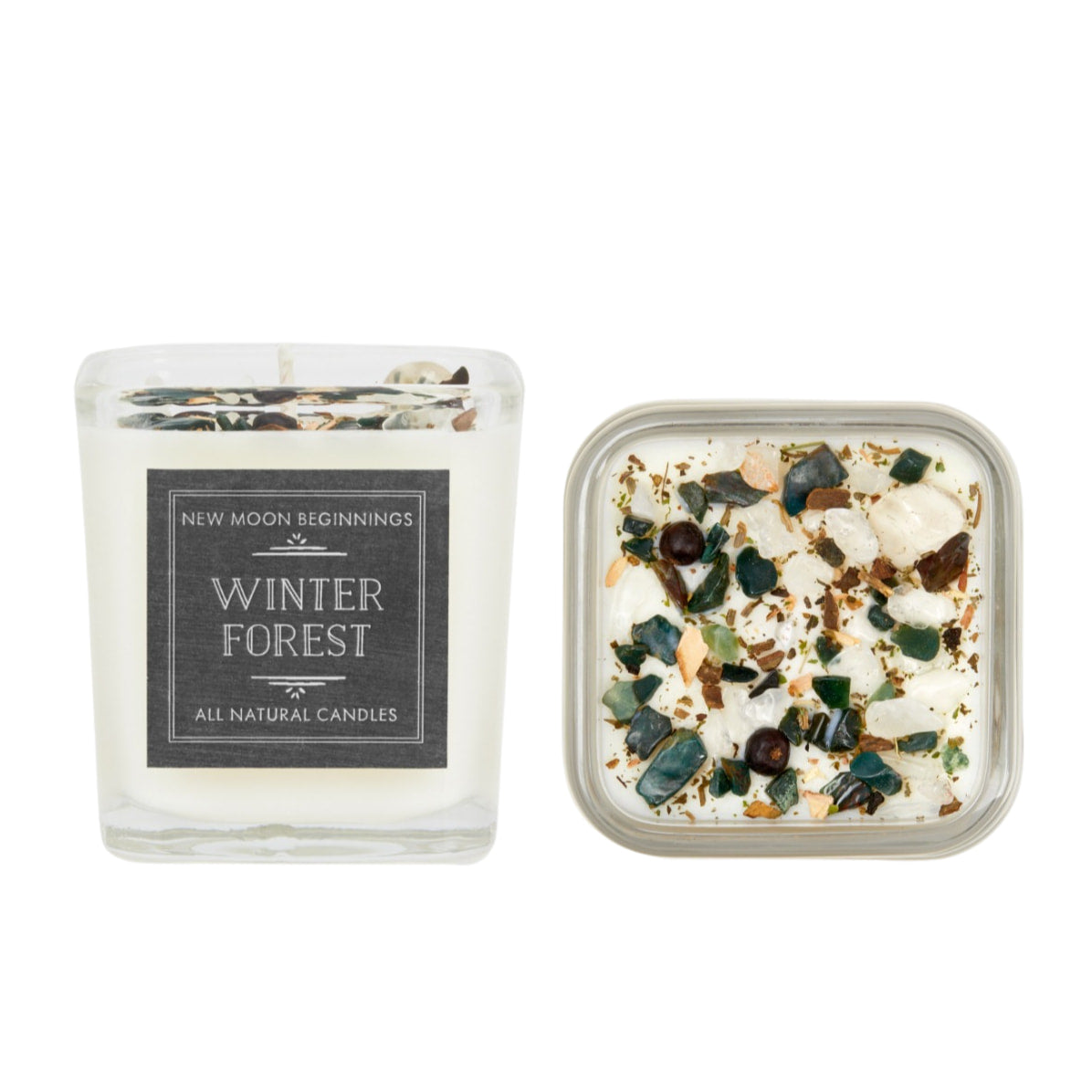 Winter Candles Holiday Candles Soy & Crystal Candles-