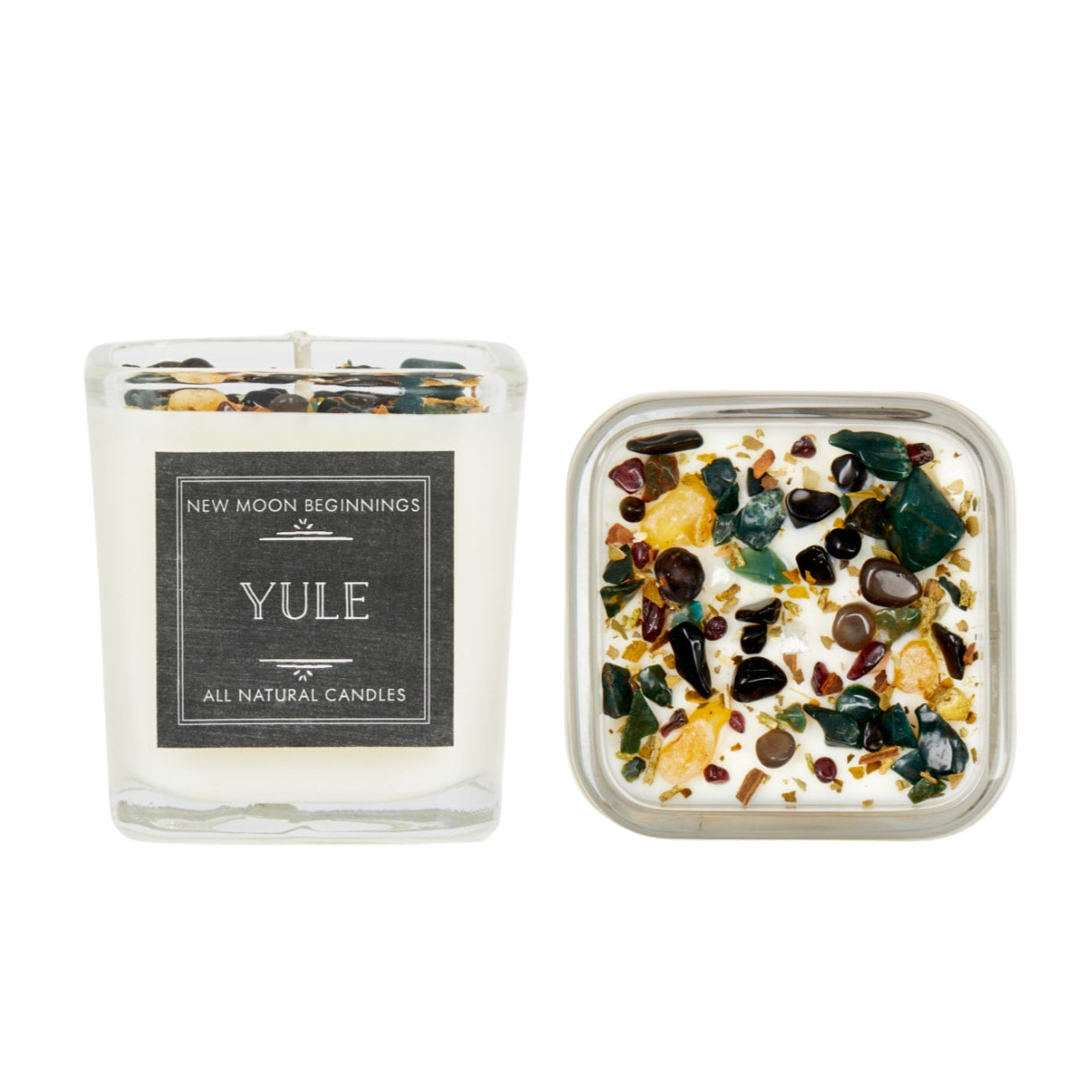 Winter Candles Holiday Candles Soy & Crystal Candles-