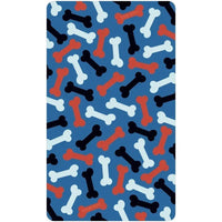 Wise Dog Tarot #LV9576 blue card with black white red bone pattern