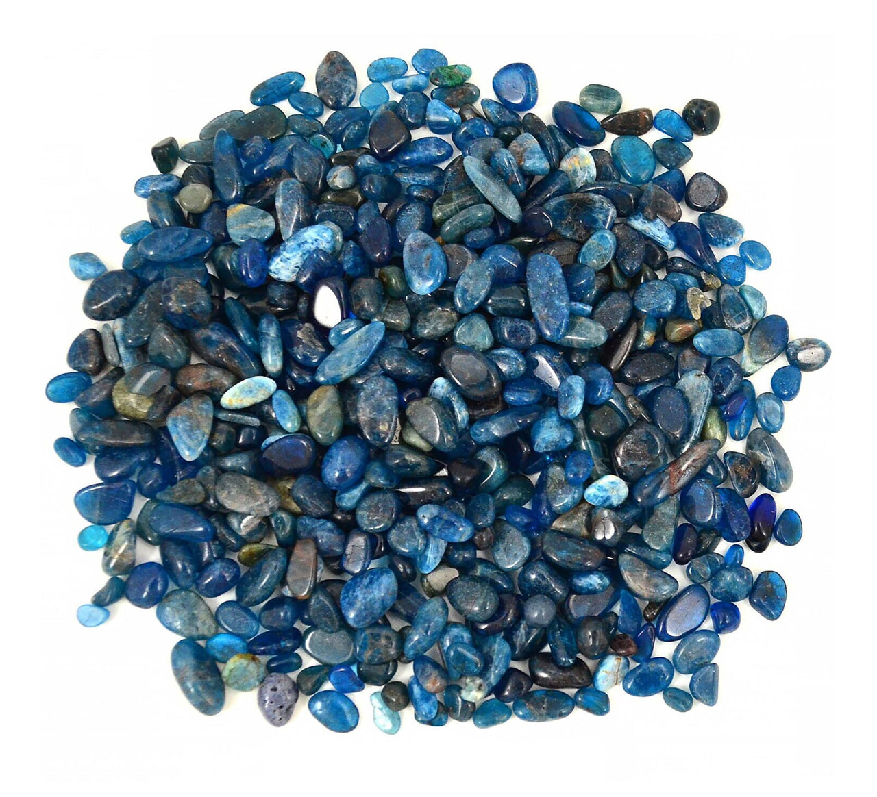 10 gm Mini APATITE Dark Blue (5-8 mm) Tumbled Stone Crystal Jewelry Arts & Crafts #BA01