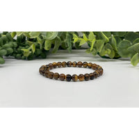 Brown beaded bracelet from Yellow Tiger’s Eye Stretchable Bracelet 6mm Beads product