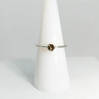 Sterling Silver Stackable Ring with Brown Tourmaline for Reward Notifications