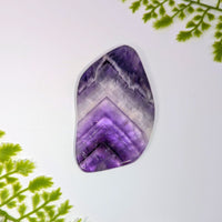 Zametrine Amethyst 3.4’’ polished teardrop slice #BC1112 with chevron pattern