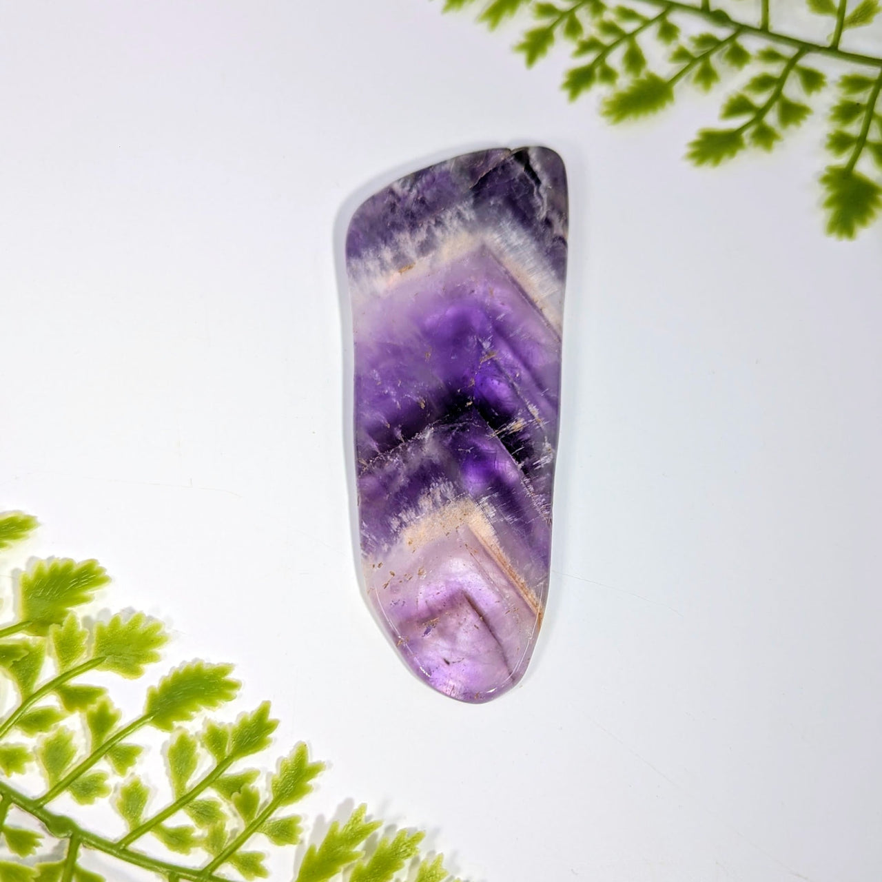 Zametrine Amethyst 4.3’’ polished geode slice #BC1110 with purple-white banding