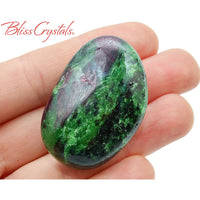 Thumbnail for 1.6 RUBY in ZOISITE Tumbled Stone aka Anoylite #RZ03