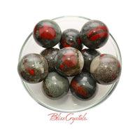 Thumbnail for 1 African Bloodstone Sphere + Stand Size Large #AB13