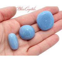 Thumbnail for 1 Angelite Tumbled Stone Healing Crystal and Stone for 