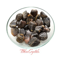 Thumbnail for 1 BLACK MOONSTONE Tumbled Stone aka Northosite you pick size