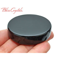 Thumbnail for 1 BLACK OBSIDIAN 2 Scrying Mirror Round Plate Polished Altar