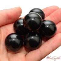 Thumbnail for 1 BLACK OBSIDIAN Mini SPHERE Marble for Grounding Protection