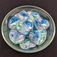 Thumbnail for 1 Blue Green Fluorite 40 mm Heart (33g) #SK6328