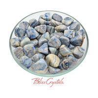 Thumbnail for 1 Blue SCHEELITE Tumbled Stone Healing Crystal and Stone for