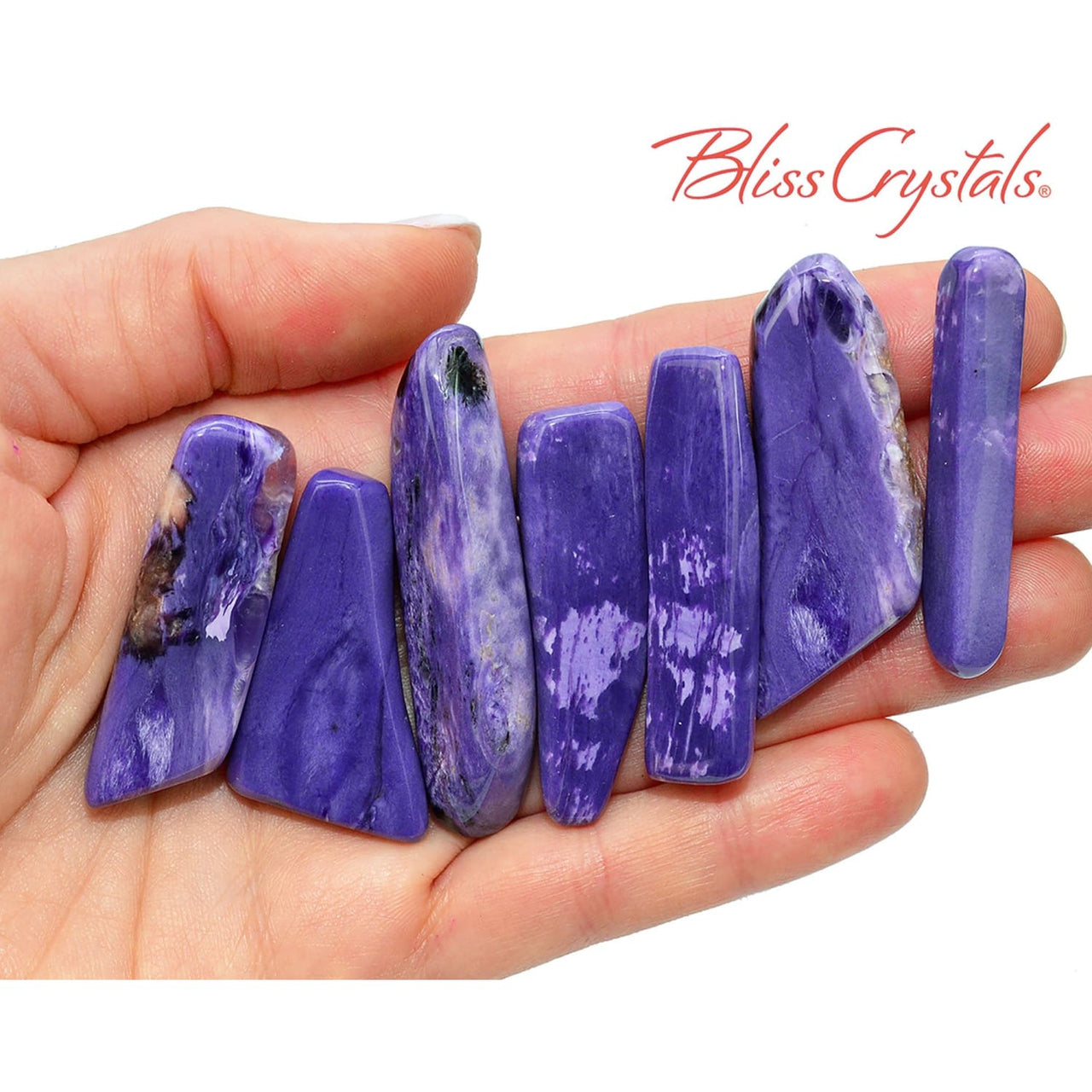 1 CHAROITE Flat Stick Grade AA Polished Healing Crystal and 
