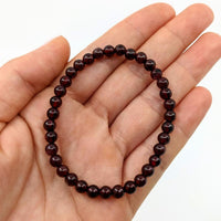 Thumbnail for 1 Garnet Bracelet 5 mm Bead (11g) #SK7918 - $14