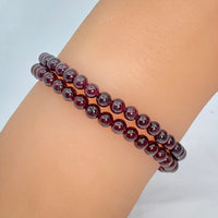 Thumbnail for 1 Garnet Bracelet 5 mm Bead (11g) #SK7918 - $14