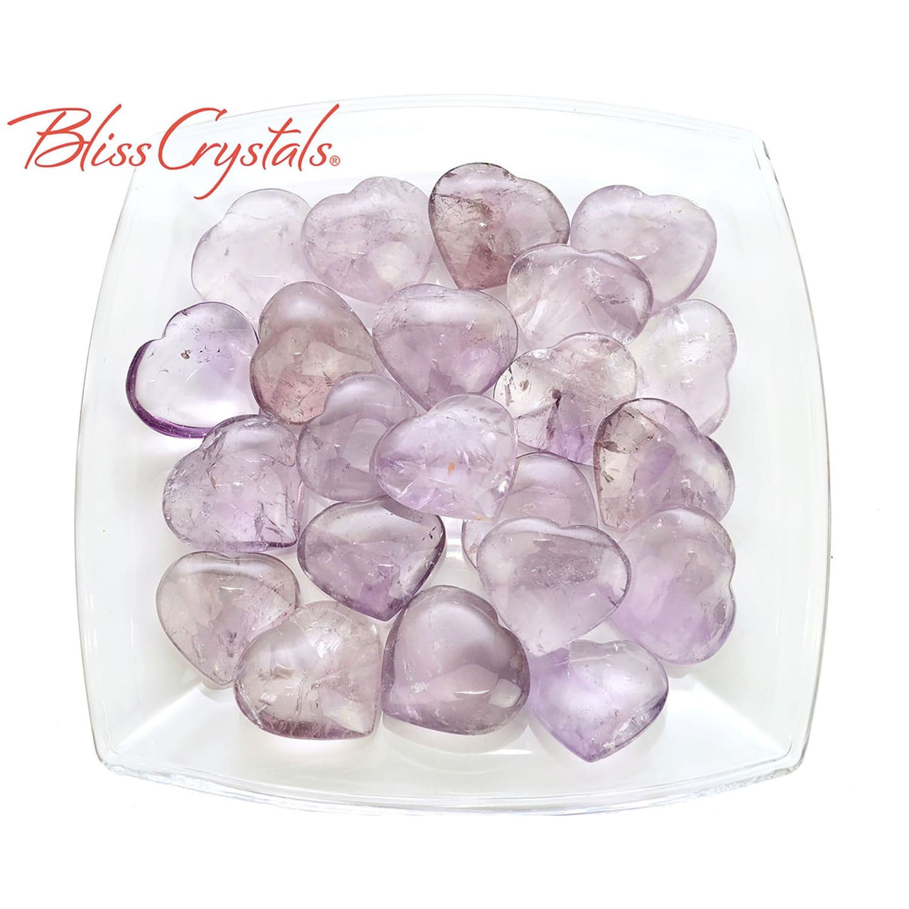 1 Gem AMETHYST Lilac Heart Medium Polished Healing Crystal 