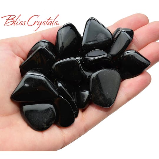 1 Large BLACK TOURMALINE Tumbled Stone Premium Grade A #BT23
