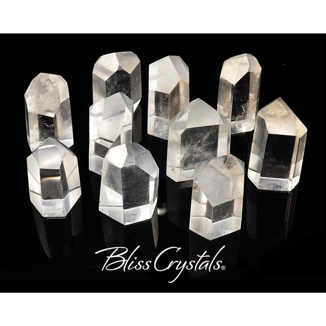 1 Large Clear Quartz Point Faceted Crystal Generator Master 