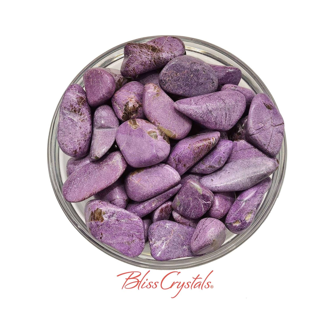 1 Lilac STICHTITE Tumbled Stone with SERPENTINE aka 