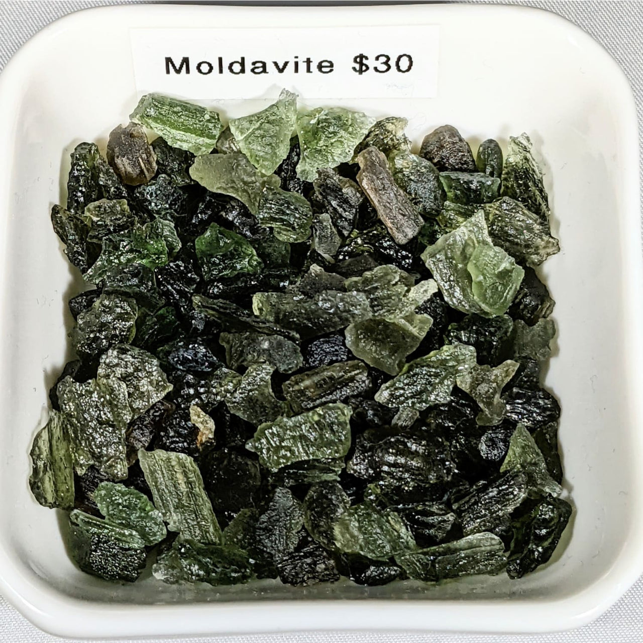 1 Moldavite Rough Chip You choose size #R009D - Large 0.4gm 