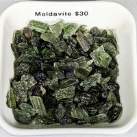 Thumbnail for 1 Moldavite Rough Chip You choose size #R009D - Large 0.4gm 