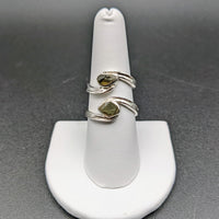 Thumbnail for 1 Moldavite Sterling Silver Swoop Ring #SK2626D - $125