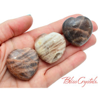 Thumbnail for 1 MOONSTONE Heart Stone Polished Medium Size Healing Crystal