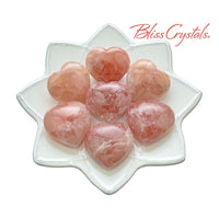 Thumbnail for 1 PINK CALCITE 2 Heart Stone Healing Crystal and Stone for 