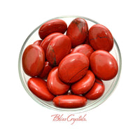 Thumbnail for 1 Red Jasper Palm Stone for Strength + Health #RJ35 - $13