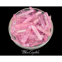 Thumbnail for 1 Rose Aura Laser Quartz Crystal Rough Crystal Point Pink 