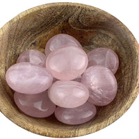 Thumbnail for 1 Rose Quartz Polished Pebble Pocket Stone #SK1106