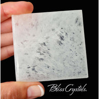 Thumbnail for 1 SELENITE Flat Square 2.7 inch Polished Plate Stone for 