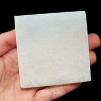Thumbnail for 1 SELENITE Flat Square 2.7 inch Polished Plate Stone for 