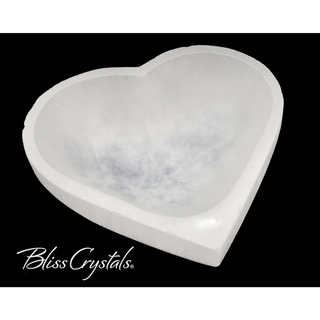 1 Selenite Heart Shaped Bowl Cleansing Altar Stone for 